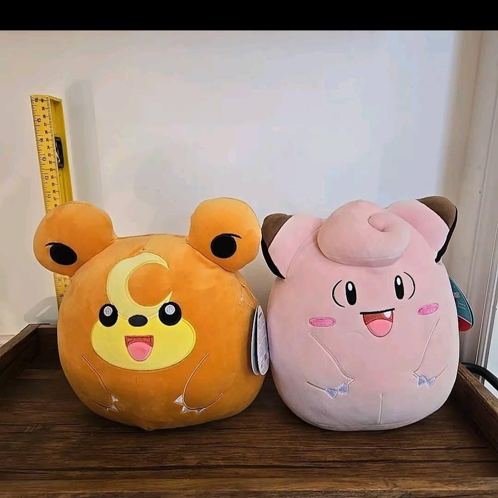 Cute Orange and Pink Plush Toys